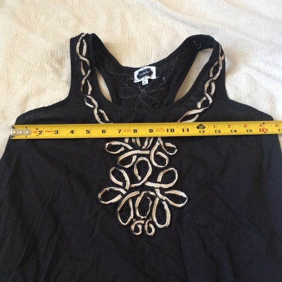 Mud Pie cotton Shift Mini dress with ribbon - Picture 7 of 8